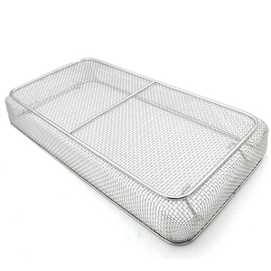 Vassoio per Sterilizzazione Dentale Chirurgico in Rete Metallica Completa in Acciaio Inossidabile, Certificazione CE, Strumento Medico - Product Image 1