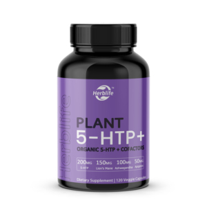 Tanaman organik 5 HTP + suplemen dengan Vitamin B6 & L Theanine untuk mendukung memori, fokus Mental, kognitif Kesehatan & energi - Product Image 1