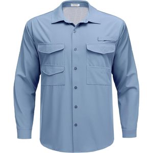 Chemise de pêche pour homme FOXA UPF 50+ Séchage rapide Protection solaire Manches courtes Vêtements d'extérieur - Product Image 3