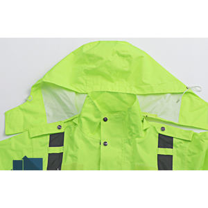 Ensemble de vêtements de pluie réfléchissants HKSF, veste et pantalon imperméables pour le travail en extérieur, le cyclisme, les fortes pluies - Product Image 6