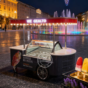 Exhibidor Refrigerador Comercial para Helados y Gelato, Refrigeración por Aire, Carrito Móvil Ajustable - Product Image 3