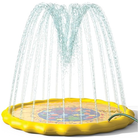 Lightweight Portable Circular Inflatable Spray Sprinkler Mat Pad with Animal Pattern for Poolside Fun