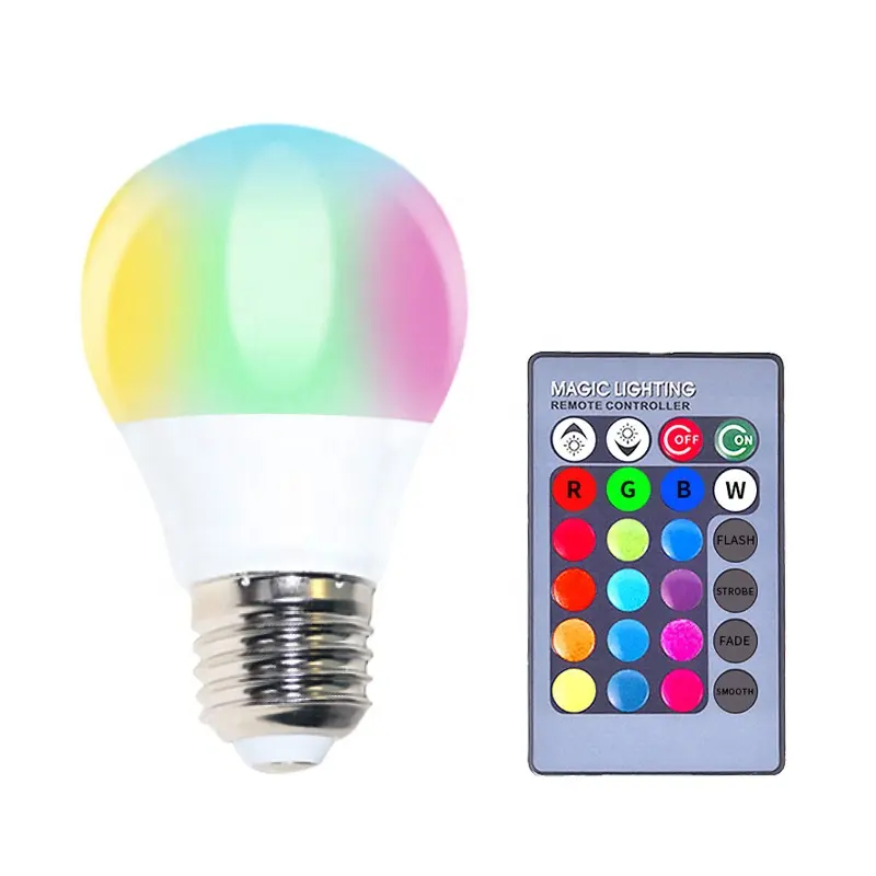 LED ambient light E27 screw seven color Doodle APP flash mixing bar light intelligent RGB bulb