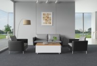 Bureau de travail confortable avec tiroirs et bureau pour le personnel