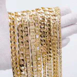 سلاسل عِقد نسائية من SISIYU مجوهرات أصلية عربية 18 قيراط 24 قيراط 14 قيراط مطلية بالذهب 10 قيراط ذهب