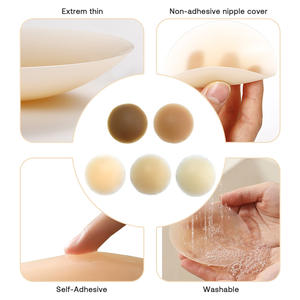 Autocollants réutilisables en silicone pour seins collants adhésifs sans couture pour mamelons autocollants pour femmes avec boîte de voyage - Product Image 6
