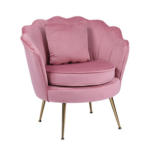 Sillón Moderno <span class=keywords><strong>de</strong></span> Terciopelo con Patas <span class=keywords><strong>de</strong></span> Metal Dorado para Sala <span class=keywords><strong>de</strong></span> Estar, Dormitorio, Oficina y Apartamento - Product Image 3