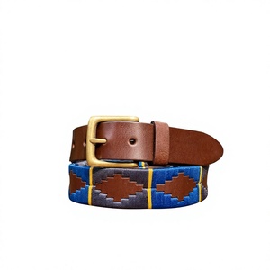 Men's Fashionable Cow Hide Steel Buckle <b>Polo</b> Belts Eco Friendly Waterproof Custom Colorful Designs Gift Ideas Made in India - Product Image 3