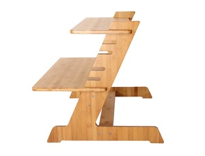 Support d'ordinateur portable ergonomique réglable en bambou, refroidissant, support vertical pour bureau, maison, vente en gros, logo personnalisé, OEM - Product Image 5