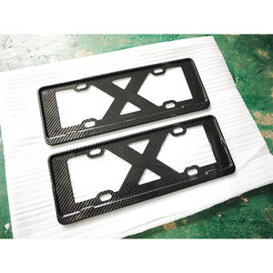 Modification de voiture 2011-2023, plaque d'immatriculation neuve, pare-chocs avant en fibre de carbone pour Cayenne Macan Panamera 718 <span class=keywords><strong>911</strong></span> - Product Image 4