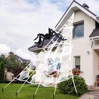Décorations d'araignées réalistes pour Halloween - Accessoires de fête en mousse polyester pour extérieur/intérieur, lot en gros pour maisons hantées et locations d'événements