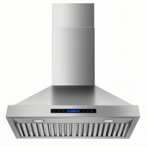 เครื่องดูดควันขนาด 30 นิ้ว 900CFM, ระบบควบคุมอิเล็กทรอนิกส์แบบสัมผัสระยะไกล, 3 ระดับความเร็ว, ไฟ LED 2 ดวง ทำจากสแตนเลส - Product Image 1