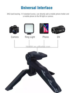 AY49 Kit de diffusion en direct pour téléphones mobiles LED lumière de remplissage Selfie Stick trépied Microphone pour Vlog enregistrement tout plastique ABS - Product Image 6