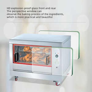 Commercial Offre Spéciale petit en acier inoxydable gaz de poulet rôti torréfaction tournebroche four griller grill machine gaz asadores de pollo - Product Image 2