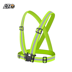HBC Logo personalizzato all'ingrosso gilet Hi Vis con riflettori ad alta visibilità personalizzabili di sicurezza all'aperto cintura da corsa riflettente - Product Image 1