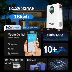 Batería Integrada de Fosfato de Hierro y Litio de 200Ah 300Ah 10Kwh 15Kwh, Gabinete de Batería para Almacenamiento de Energía Doméstica, Batería de 51.2V 314AH - Product Image 2