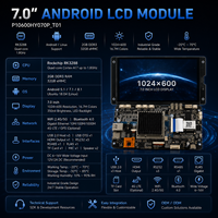 Controlador de Módulo Industrial con Pantalla Táctil Capacitiva LCD TFT IPS de 7.0 Pulgadas, Sistema Android Preinstalado, 1024x600, 500 Nit, Jiangsu