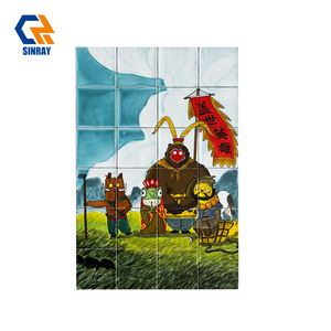 Carreaux muraux intérieurs en porcelaine bleue peints à la main, style portugais moderne, 123x123 mm, fonction brique réfractaire, pour salle de bain et villa - Product Image 4