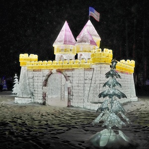 Décorations Lumineuses pour Événements Festifs : Spectacle de Lumières LED Hivernal, Château Magique de Contes de Fées, Motif Pays des Merveilles à Traverser - Product Image 4
