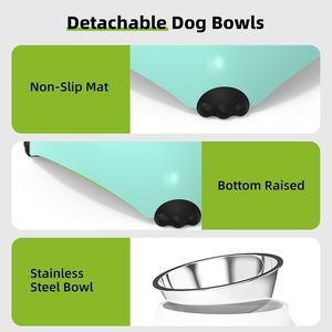 Ensemble de deux gamelles pour chien en acier inoxydable, petites, 4 oz, antidérapantes, pour l'alimentation des chiens - Product Image 4