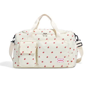 Sac de voyage tendance en velours côtelé à motif de fruits avec fermeture éclair, 20-35L, unisexe, grande capacité, compartiment séparé pour chaussures, sac de voyage intelligent - Product Image 4