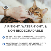 Cercueils et urnes modernes carrés en plastique pour petits animaux – Cadeau commémoratif élégant pour la perte d'un animal