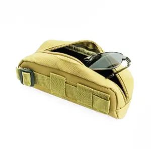 Armee Grün Militär Grün Nylon Mode Weichen Gläser Fällen Mit Zipper Angepasst Logo