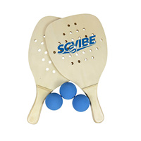 Raquette de beach tennis SCVIBE légère en contreplaqué peuplier avec trous de ventilation, batte de jeu professionnelle 42x19cm pour le plaisir en famille en extérieur