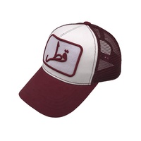 Gorra Trucker de Malla de 5 Paneles con Logotipo Árabe Bordado en 3D Personalizado, de Algodón y Poliéster