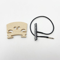 Set de Accesorios para Violín: Captador de Audio de 2.5mm, Varilla de Captación, Puente Inferior de Arce, Perilla de Volumen y Tapa Negra para Violín