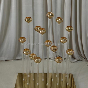 Candelabro de Cristal Personalizado SMOOTH de 14 Brazos, Decoración de Cristal para Banquetes de Boda, Candelabro para Fiestas de Cumpleaños - Product Image 4