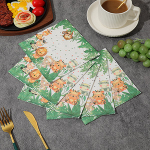 Zoo Printed Paper Napkins 330mmx330mm 2-Ply Disposable For Themed Party Use - Product Image 4