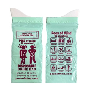 CE Certified Disposable Travel <strong>Urine</strong> <strong>Collection</strong> <strong>Bag</strong> 600ml/700ml Leak-Proof OEM/ODM Customized Elderly Care Outdoor Use Urethral - Product Image 1