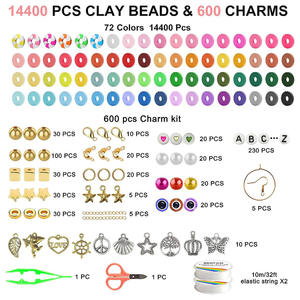 Perles d'espacement en argile polymère de bonne qualité, créatives, 72 couleurs, pour la fabrication de bijoux, bracelets faits main DIY - Product Image 4