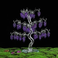 Arbre Bonsaï en Cristal en Forme de Raisin, Grappe de Raisins en Cristal, Décoration de Table pour la Maison et le Bureau