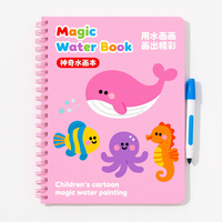 Hot Selling Cute MAGIC Aquarell Bücher Benutzer definierte Spielzeug Wasser enthüllen Färbung Magic Water Painting Book für Kinder