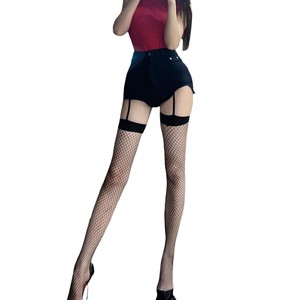 Mu Ruan Fishnet Stockings Over The Knee Ultra Thin 0D Nylon Women Transparent Suspender Pantyhose - Product Image 3