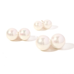 ต่างหูสแตนเลสสตีลชุบทอง 18k ประดับมุกน้ำจืดคุณภาพสูง - Product Image 1