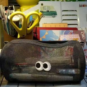 Bolsa de almacenamiento de malla bonita, bolsa de almacenamiento de papelería de gran capacidad para estudiantes, bolsa para bolígrafos, bolsa de cosméticos con cremallera para la escuela y la oficina - Product Image 3