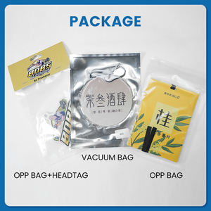 Vente en gros de <span class=keywords><strong>d</strong></span>ésodorisant avec logo de voiture personnalisé pendentif de haute qualité éliminateur <span class=keywords><strong>d</strong></span>'odeurs moderne parfum de voiture - Product Image 6