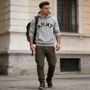 <span class=keywords><strong>Felpe</strong></span> <span class=keywords><strong>con</strong></span> <span class=keywords><strong>Cappuccio</strong></span> da <span class=keywords><strong>Uomo</strong></span>, Felpa Casual Stampata <span class=keywords><strong>con</strong></span> Tasca per Streetwear Quotidiano, Alta Qualità in Offerta Speciale - Product Image 2
