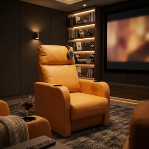 Fabricante produce muebles modernos para teatros comerciales, asientos VIP de cine fijos de cuero de lujo, y estructuras de madera maciza para el <span class=keywords><strong>hogar</strong></span>. - Product Image 2
