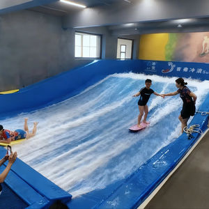 Simulator selancar Dual-Lane kecil komersial perlengkapan rekreasi air High-End dalam ruangan/luar ruangan biru muda - Product Image 1