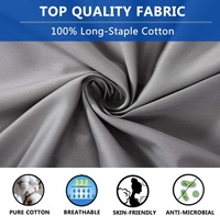 Parure de draps ajustés en lin/coton 300 fils, soyeux, respirants et rafraîchissants, de luxe, modernes, pour hôtels (vente en gros)