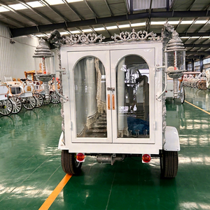 Cercueil funéraire électrique à cabine fermée de style européen XCEGO, voiture funéraire, transport spécial, cercueil funéraire blanc, cercueil funéraire tiré par des chevaux - Product Image 1