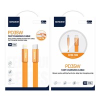 Câble de charge rapide tressé PD 35W 66W Type-C vers iOS Type-C vers Type-C 1M 2M Cordon de chargeur USB-C pour iPhone Android