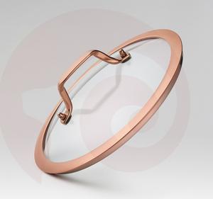 עגול pvd שולי זכוכית מחוסמת מחבת לסביבה וכיסוי סיר עבור מטבחים כלי בישול - Product Image 3