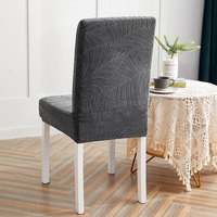 Housses de Chaise Jacquard à Feuilles pour Salle à Manger, Luxueuses et Épaisses, Housse de Coussin Élastique Anti-Salissure pour Décoration Intérieure