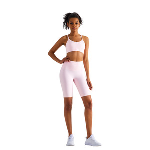 <span class=keywords><strong>Pantaloncini</strong></span> sportivi da Fitness in bicicletta Leggings <span class=keywords><strong>stretti</strong></span> a vita alta da ginnastica <span class=keywords><strong>pantaloncini</strong></span> da Yoga senza cuciture <span class=keywords><strong>neri</strong></span> da donna - Product Image 4