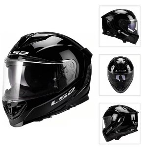 Casque de moto LS2, design intégral, double visière, unisexe, course sportive, polyvalence quatre saisons, anti-buée FF818 - Product Image 6